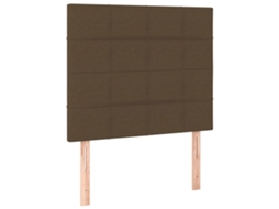 Cabeceira Castanho Escuro 100x5x118/128 Cm Tecido MAISON EXCLUSIVE