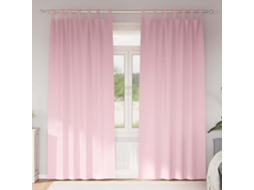 Vidaxl Cortinas Blackout Com Argolas 2 Pcs Rosa Bebé 245 X 140 Cm
