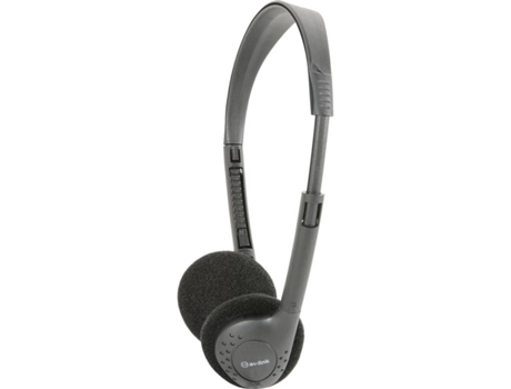 Auscultadores com Fio AV LINK 100.439UK (On Ear - Preto)