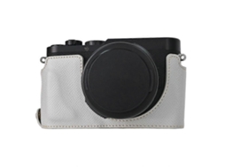Capa Protetora De Couro Sintético Para Câmera Leica D Lux 8 Verde Hk Cinza Brilvibera