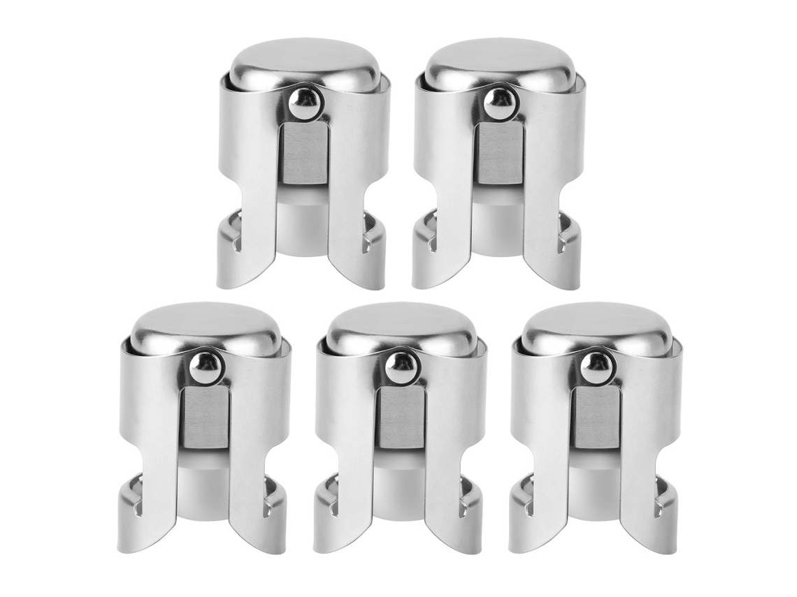 Conjunto de 2 Rolhas de Aço Inoxidável com Silicone BRILVIBERA