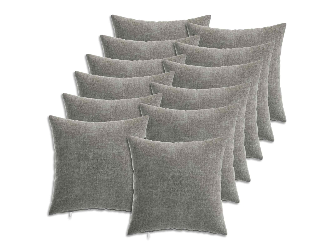 Vidaxl Capa Almofada 12 Unid. Heerlen Cinzento-escuro 40 X 40 Cm