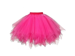 Saia Curta de Gaze Plissada de Alta Qualidade para Mulher Tutu de Dança Jb51 3 Rosa