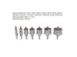 Conjunto De Serras Copo Laxiscreed De 7 Peças Com 2 Núcleos Para Aço De 16 A 60mm