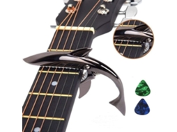 Lurelia Capotraste Shark De Liga De Zinco Para Violão E Guitarra
