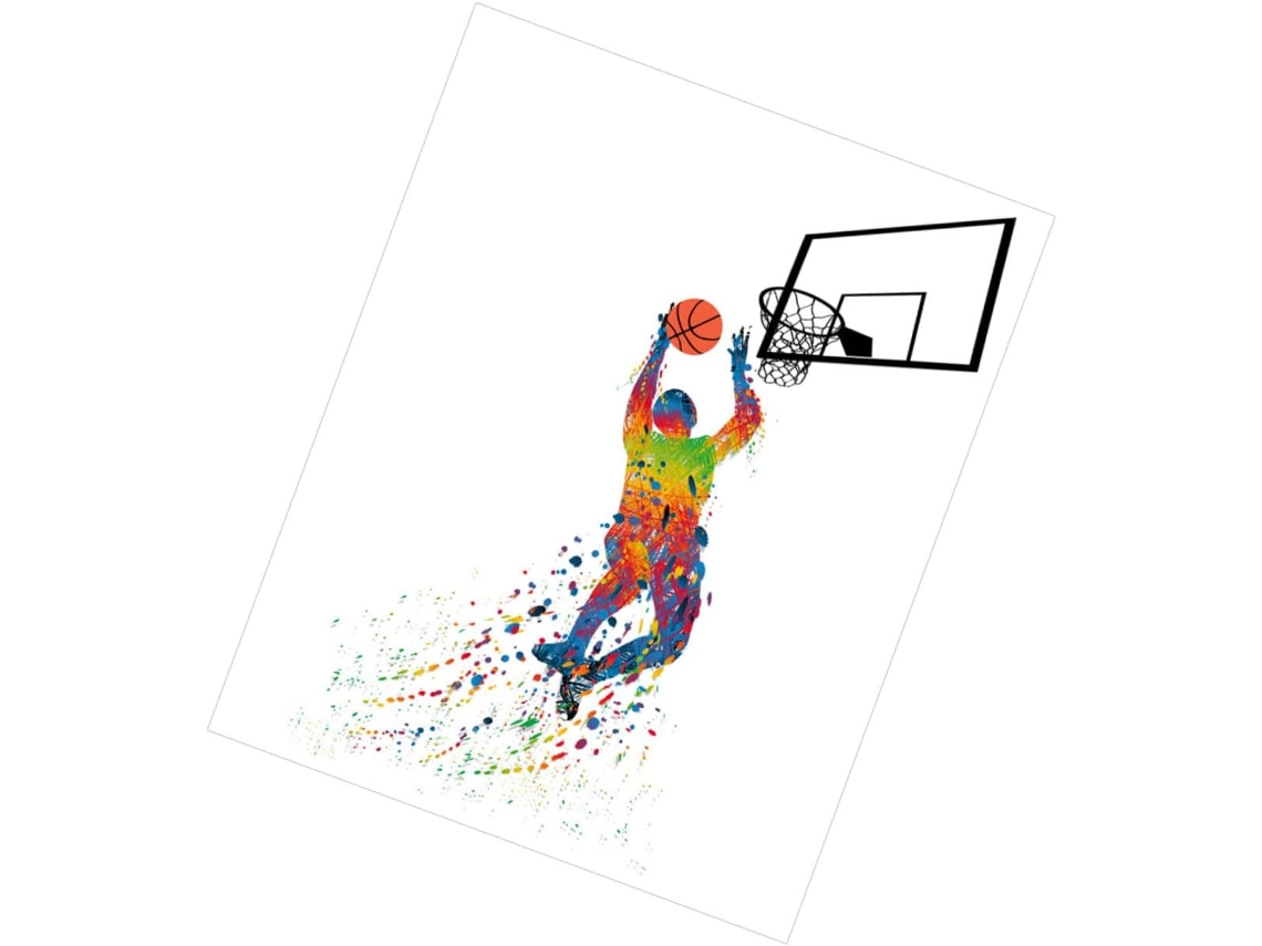 Adesivo De Parede Autoadesivo E Removível Com Desenho De Cesta De Basquete, Ideal Para Decoração De Sala De Estar E Gokoco