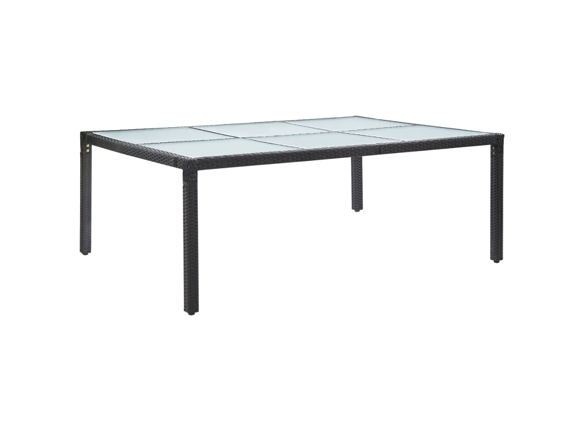 Vidaxl Mesa De Jantar P/ Exterior 200x150x74 Cm Vime Pe Preto
