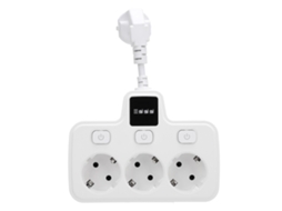 Ronjoe-tomada Múltipla Com Interruptor 3 Vias Adaptador De Tomada 2 Pinos Extensor De Tomada Branco