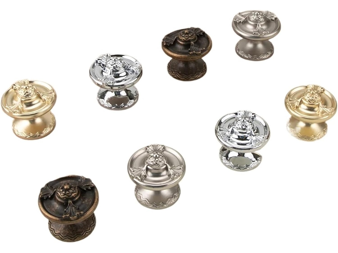 1 Peça Puxador De Gaveta Moderno Dourado Com Furo Único Para Armário Cozinha, Botão De Níquel 6166-antique
