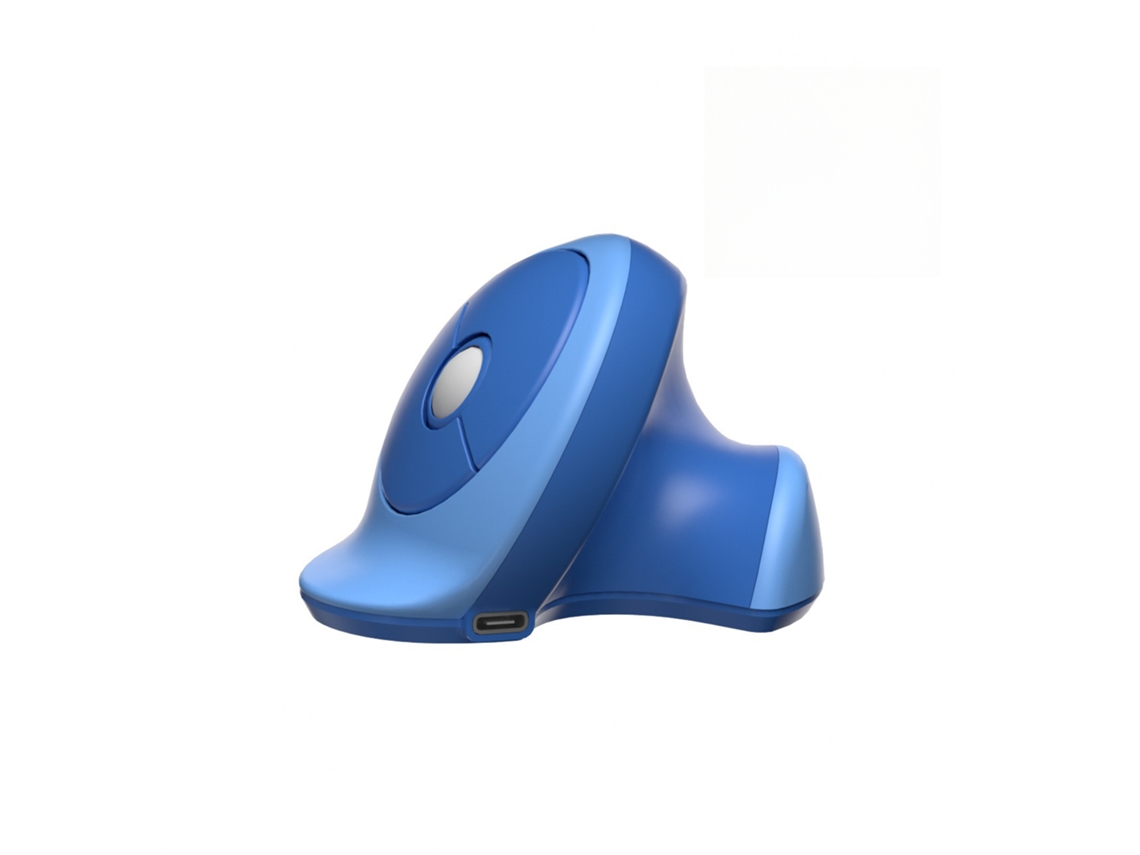 Mouse Vertical Ergonômico Sem Fio Bluetooth Com Ajuste De Dpi De 3 Níveis Azul Cuich