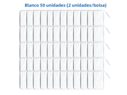 (branco, 50 Unidades, 5x9cm) Adesivos De Eletrodo Não Tecido, 5*9cm, Com Conector De 2mm