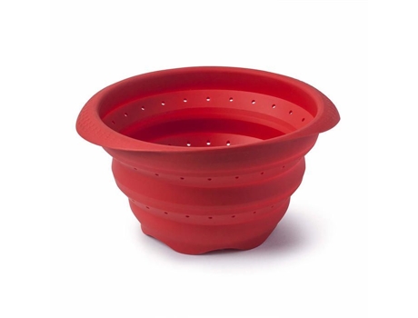 Peneira Chinois Zeal M125r Peneira Dobrã¡vel Anti Riscos, Em Silicone, Vermelha, 22,5 X 19 X 4 Cm