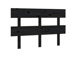 Cabeceira de Cama 144x3x81 Cm Pinho Maciço Preto MAISON EXCLUSIVE