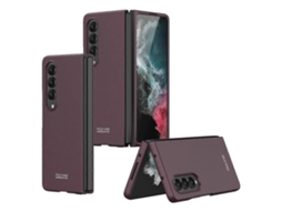 Compre Gkk Para Samsung Galaxy Z Fold4 5g, Capa Ultrafina Anti-impressão Digital E À Prova De Quedas, Capa Rígida De Pc Dobrável, Cor Vinho Tinto