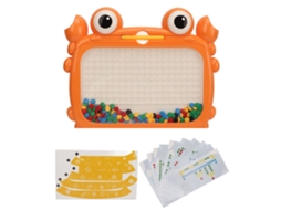 Mali placa de Desenho Magnética de Pontos Cute Crab Brinquedo Educativo para Crianças Bebês