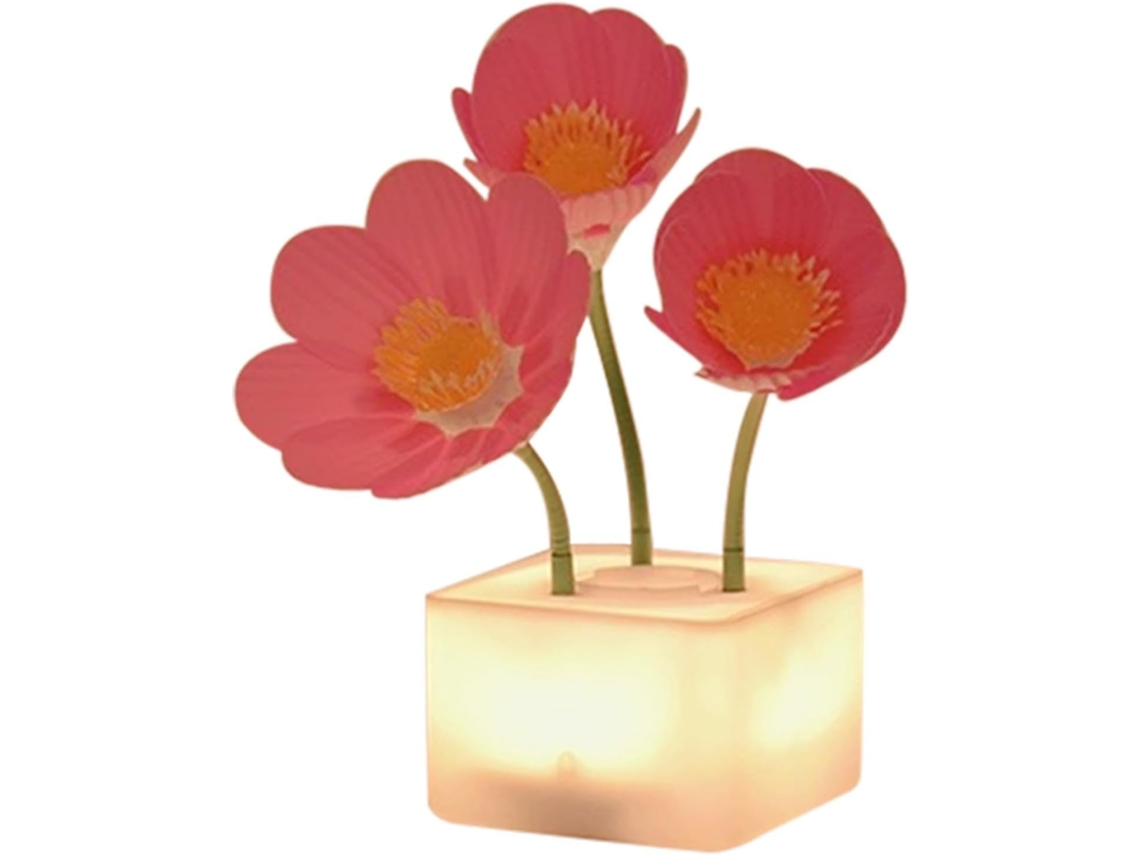 Luz noturna automática em forma de flor para Cabeceira