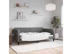 Vidaxl Sofá-cama 100x200 Cm Tecido Cinzento-escuro