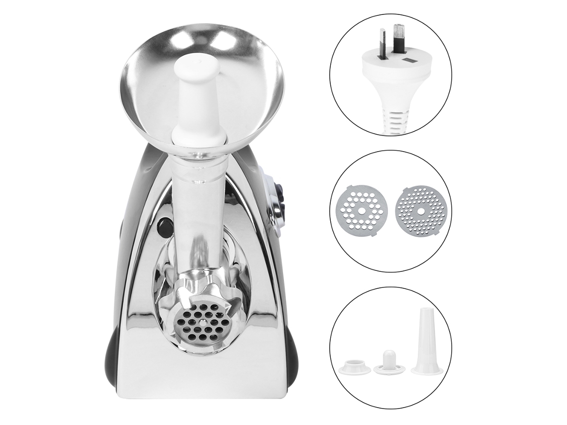 Processador de carne elétrico multifuncional para cozinha com partidor de enchidos e conector AU 220-240V