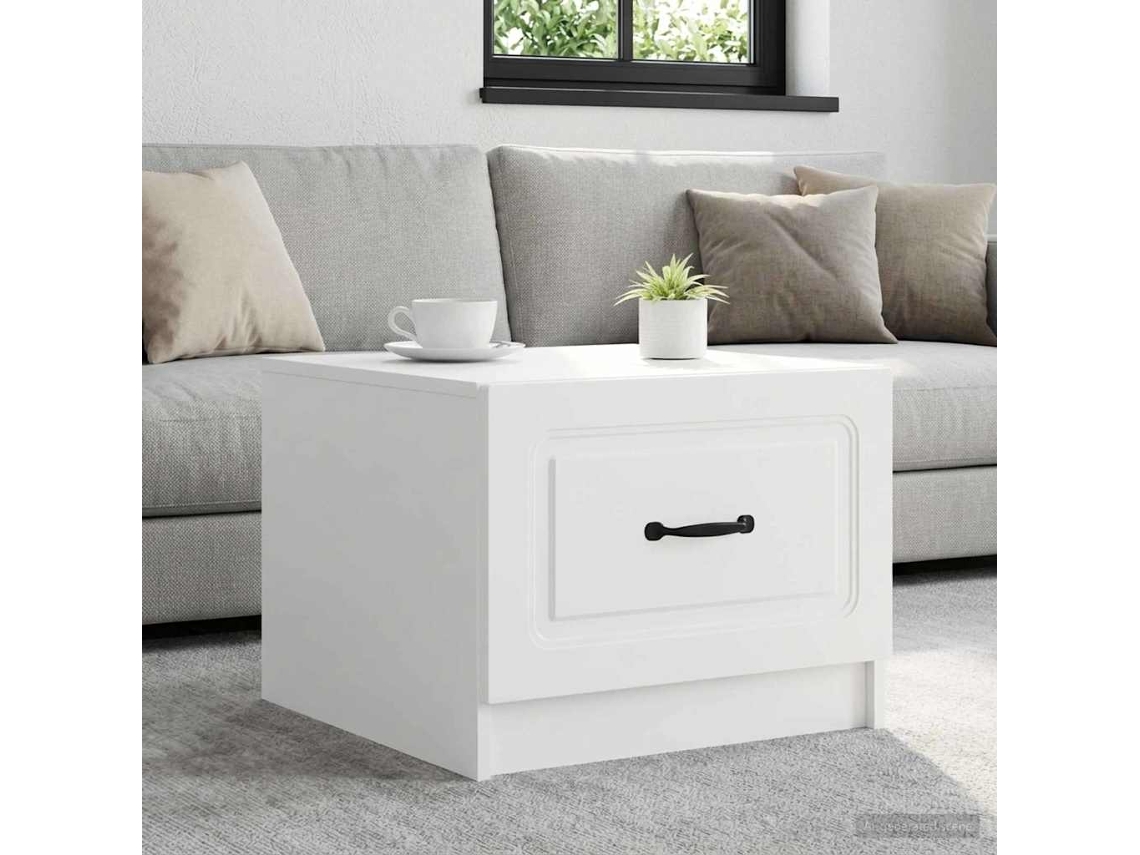 Vidaxl Mesa De Centro Branco 49 X 50 X 37 Cm Derivados De Madeira