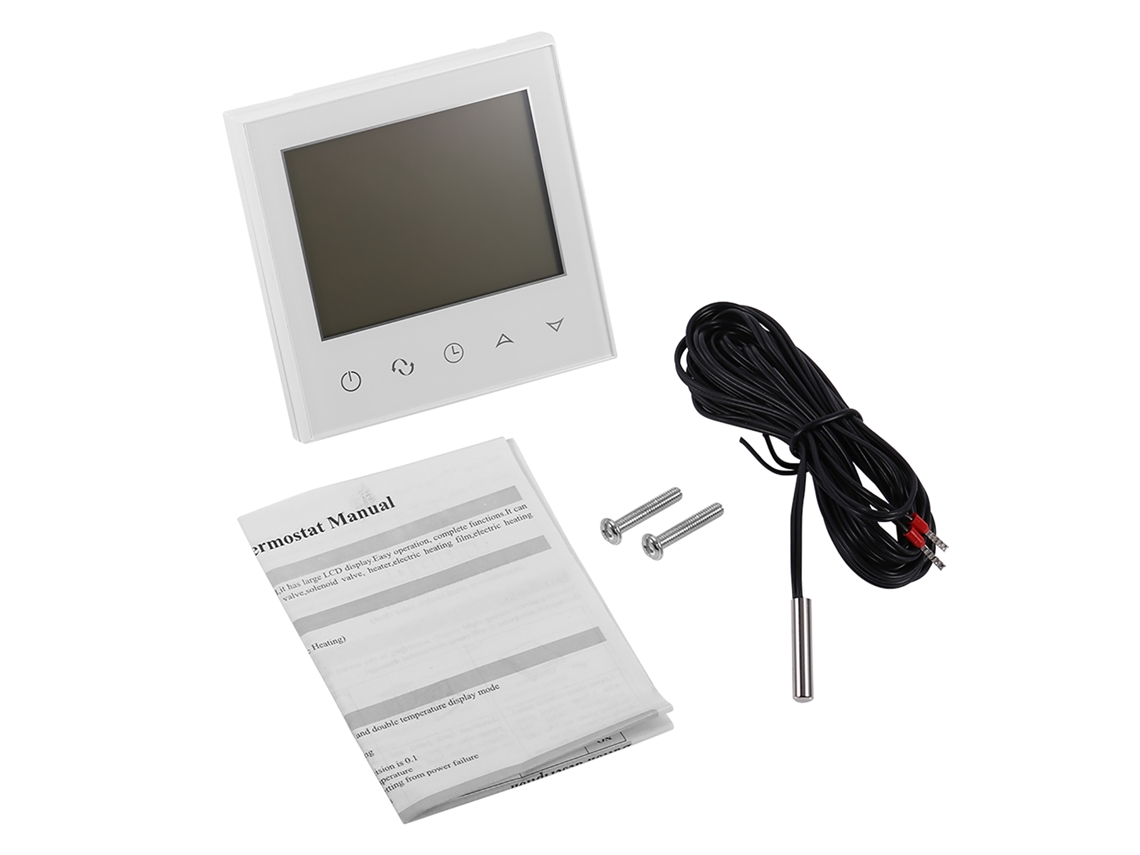Termostato Primerox com Tela Touch LCD, Programável, para Piso e Ambiente