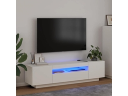 Vidaxl Móvel De Tv Com Luzes Led 160x35x40 Cm Branco