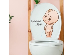 2026 calcomanías de Baño com Villano Cartoony Frase If You're Finished Flush It Decoración Wc