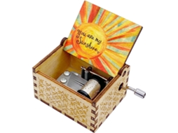 Caixa De Música "you Are My Sunshine", Presente Exclusivo Para Mãe/filha/esposa, Estilo Vintage Com Manivela De Madeira (marrom)