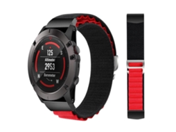 Bracelete Loop Alpine para Amazfit T-Rex Pro Preto e Vermelho