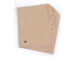 Caderno Oxford Touareg Din A4, Cartão Reciclado, 12 Divisórias, Bege Gokoco