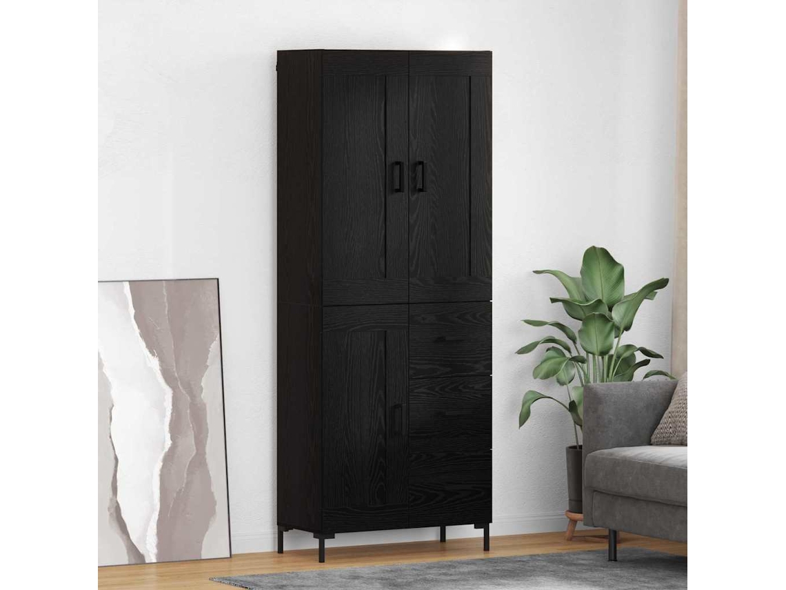 Vidaxl Buffê 2 Unid. Carvalho Preto 69,5 X 34 X 180 Cm