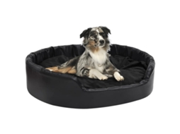 Vidaxl Ninho 99x89x21 Cm Pelúcia E Couro Artificial Preto