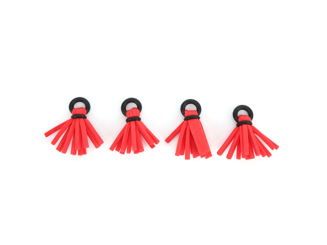 Indicadores de Strike de Espuma para Pesca com Mosca Vermelhos 4pcs