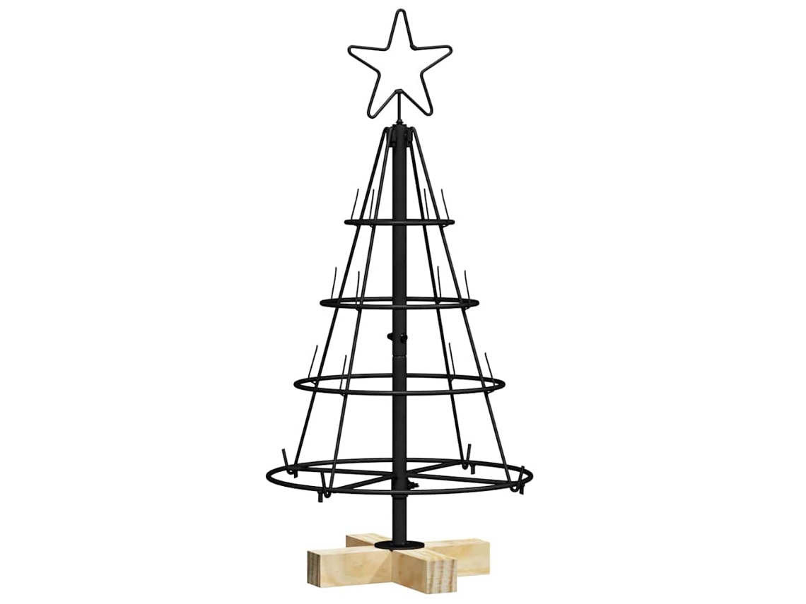 Decoração De Natal Vidaxl Preto Aço (60 Cm)