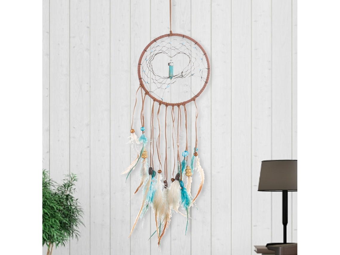 Carrilhão De Vento Dreamcatcher (minimalista, Turquesa) Eoocoo