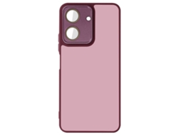 Capa Traseira Bloco Câmera Para Xiaomi Poco C65 Silicone Vermelho