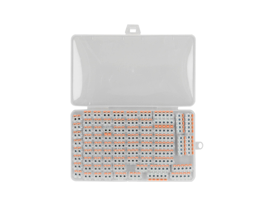 Kit 75 Conectores De Fio Com Alavanca Splicing Rápido Bloco Terminal Push-in Pc Resistente