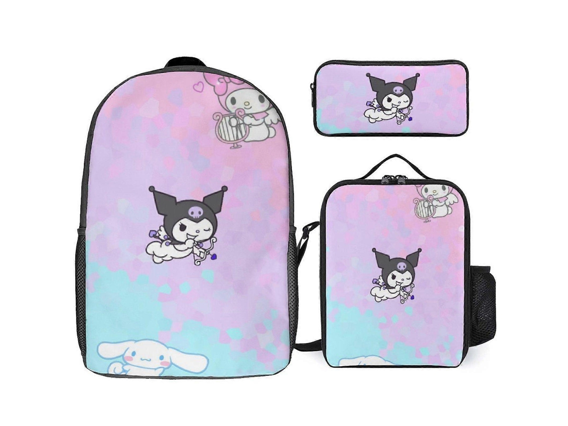 Mochila De Estudante Cinnamoroll V109. Inclui Mochila, Lancheira E Estojo. Resistente. I109 Olysi Shop