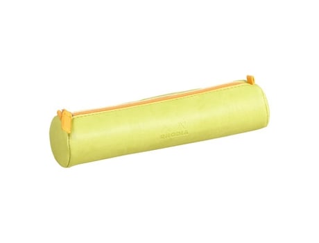RHODIA 318896C Caixa para Lápis Estojo Macio Couro Verde Laranja