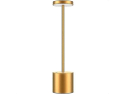 Candeeiro de Mesa Led Portátil Sem Fios para Carregamento Usb Ouro