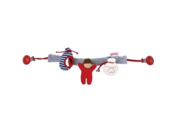 Carrinho De Bebê Käthe Kruse Com Corrente, Brinquedo Multicolorido Em Algodão E Poliéster.