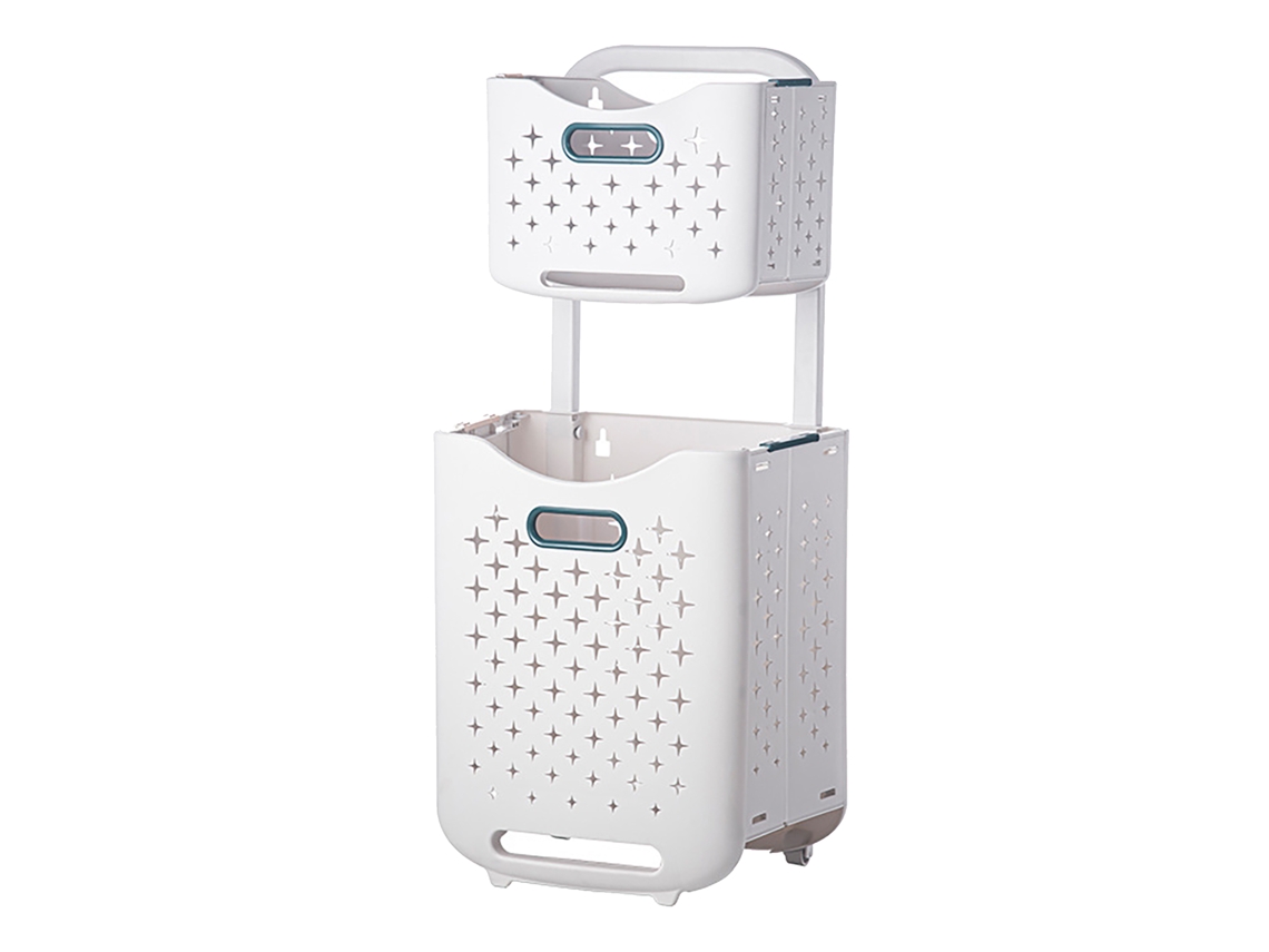Cesta de Roupa Suja Dobrável com Alças e Ventilação  grande