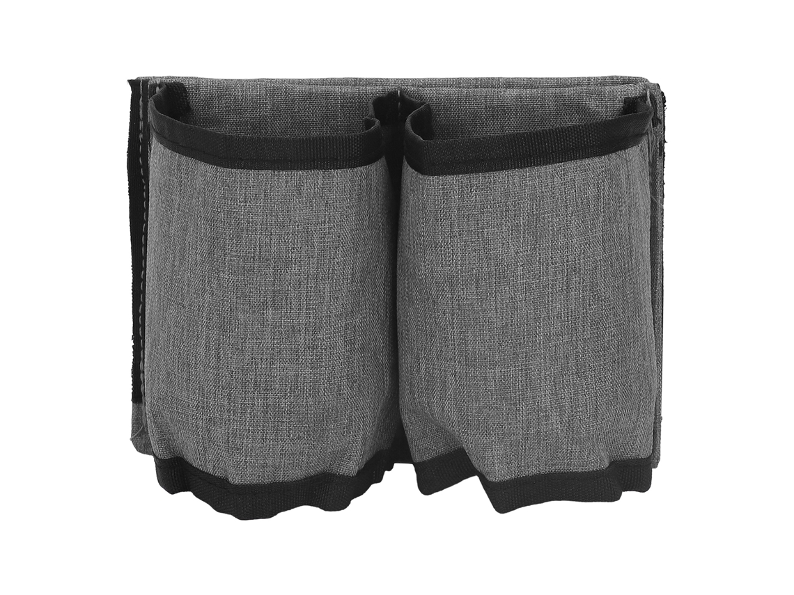 Mali suporte copo para Bagagem de Viagem Portátil com Dois Bolsos para Viajantes e Tripulantes de Bordo Cinza