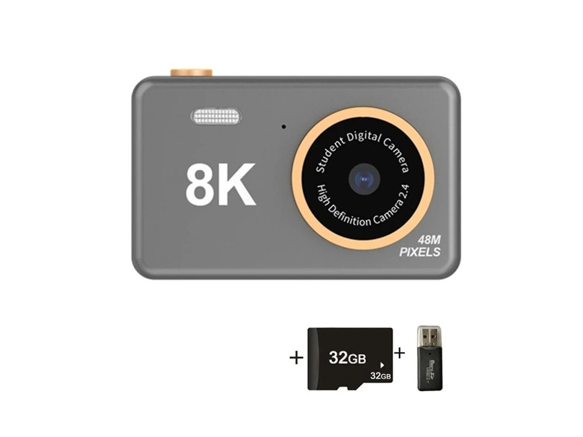 Câmera Digital 4k Hd De 24 Polegadas, Tecido De 32g, Preta, Compacta E Portátil Para Estudantes