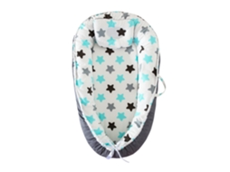 Cama Bebê Bio Bed Cama (removível 85*55*15cm Borda Cinza Estrela Azul)