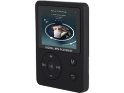 Leitor de MP3/MP4 de 32 GB, tela de 32 GB, bateria com duração de 8 horas, portátil, rádio FM, leve, tela de 1,8", entrada para cartão de memória, luz de leitura de 7 posições (preto)