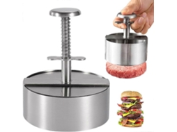 Molde para Hamburguesas de Acero Inoxidable 304 Ajustable Antiadherente para Carne de Res, Cerdo Y Pavo 114mm