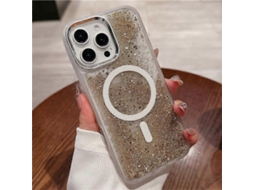 Capa Compatível Com Iphone 16 Pro Max Compatível Com Magsafe Glitter Quicksand Tpupc Phone Cover