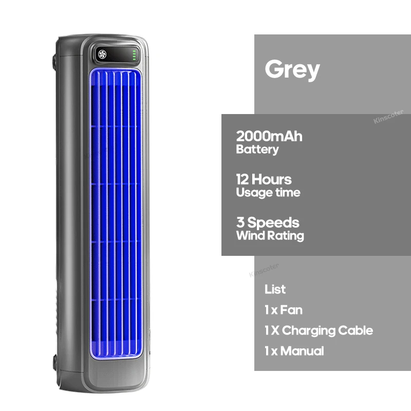 Ventilador de cintura com clipe e bateria de 1500mah MDUG