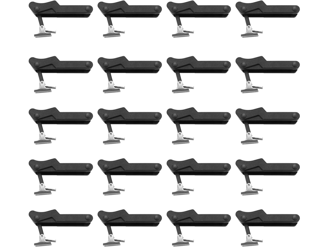 20-fechaduras Flexíveis Para Portas De 3, 8-polegadas Com Trava De Borracha Macia Preta E Sistema Contra Centro C7-10