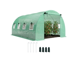 Estufa Túnel de Jardim 12m² com Portas e Janelas BTFORUS (295x798x199cm)